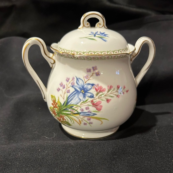 Shelley WILD FLOWERS Gainesborough 4.75" Sugar Bowl - Picture 1 of 12